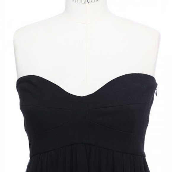 DVF ~ ASTI BLACK STRAPLESS DRESS ~ 4 ~ SILK FABRIC - Picture 3 of 9